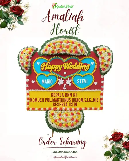 Papan Bunga Pernikahan Cikeusal Lor